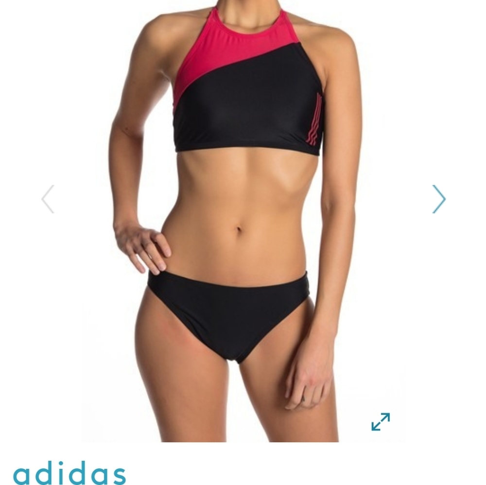 ADIDAS High Neck Colorblock Bikini Top & Bottom